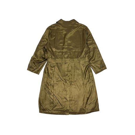 【USED】90's LANVIN Studio SATIN BROWN KHAKI COAT