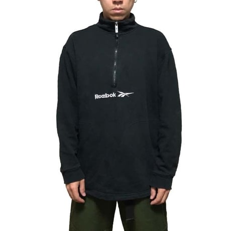 【USED】90'S  REEBOK HALF ZIP HIGH-NECK SWEATSHIRT