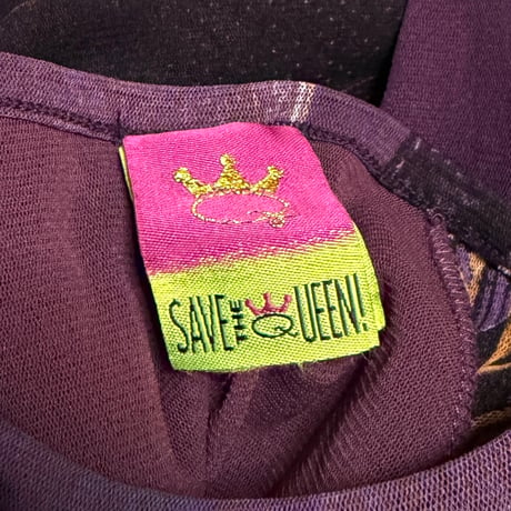 【USED】00's SAVE THE QUEEN! Baroque Mesh Art Power Net Top