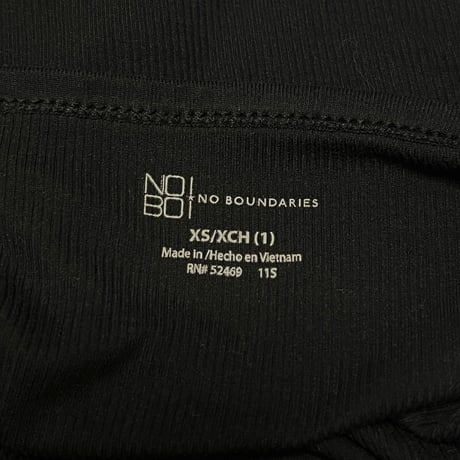 【USED】00's NO BOUNDARIES RIB CAMISOLE BLACK