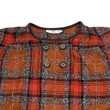 【USED】80'S VALENTINO MISS V PLAID TUNIC