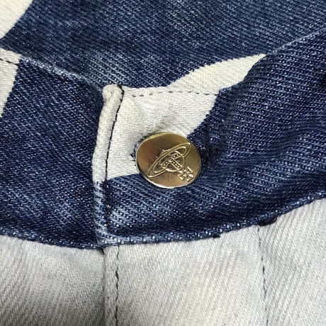 【USED】80'S VIVIENNE WESTWOOD ORB × SPOT DENIM PANTS