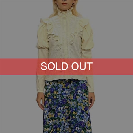 【USED】70'S-80'S PUFF SHOULDER VICTORIAN BLOUSE