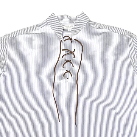 【USED】90's-00's PAUL & JOE LACE-UP PULLOVER STRIPE SHIRT