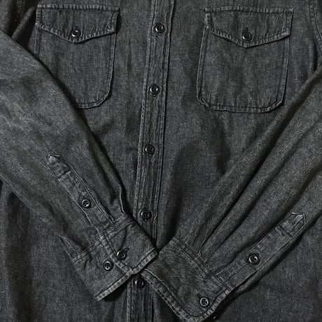 【USED】POLO JEANS OVERSIZED DENIM SHIRT BLACK
