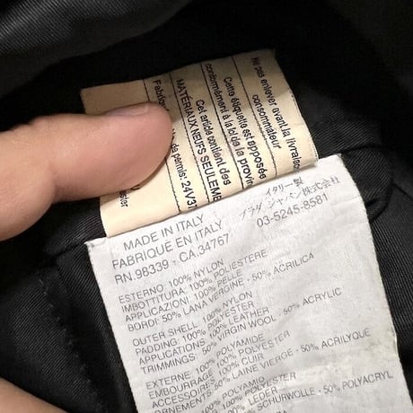 【USED】MIU MIU 2002AW NYLON BOMBER COAT