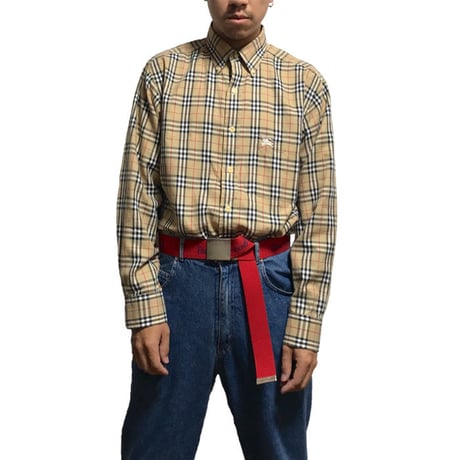 【USED】90'S BURBERRYS NOVA CHECK B.D SHIRT