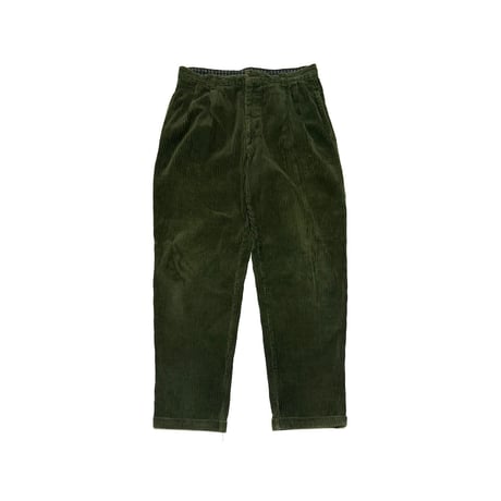 【USED】90's OLD GAP Wide-Wale Corduroy Pants Green with Double Hem