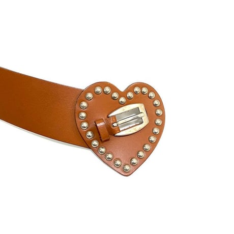 【USED】90'S-00'S MOSCHINO JEANS HEART LEATHER BELT