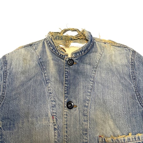 【USED】00's Levi's RED Destroyed Denim Work Jacket