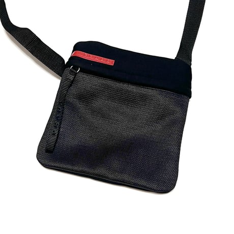 【USED】90's-00's PRADA LINEA ROSSA NEOPRENE × NYLON MESH MINI SHOULDER BAG