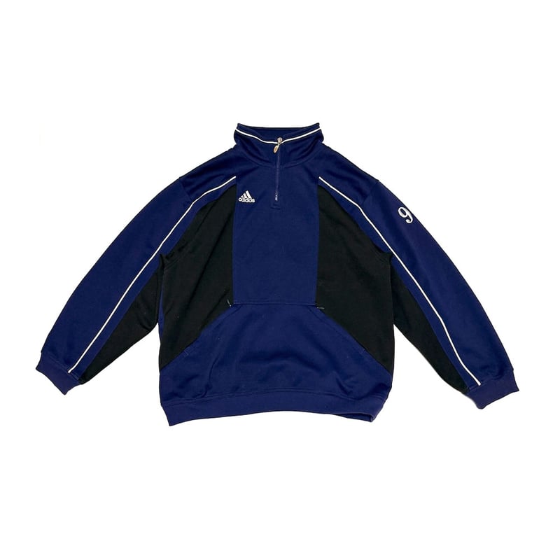 USED】00's adidas BBN SOCCER HALF ZIP TRACK JAC