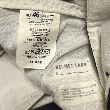 【USED】90's HELMUT LANG VINTAGE COTTON 4-PARTS PANTS BLACK