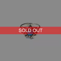 【USED】Vintage Hexagram 925 Silver Ring with Turquoise-Color Resin