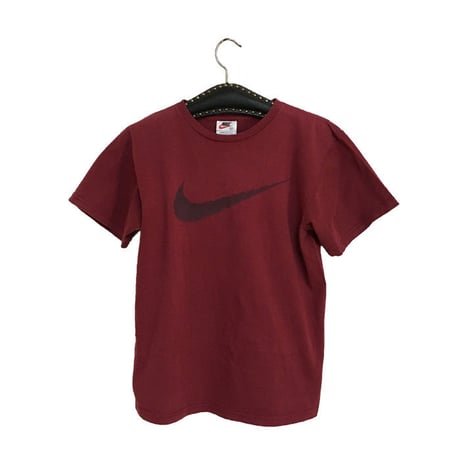 【USED】90'S NIKE SWOOSH T-SHIRT BURGUNDY
