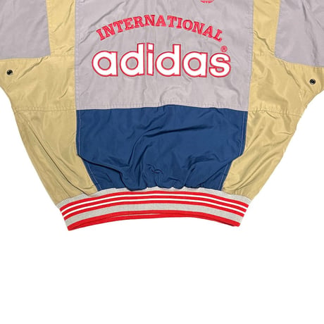 【USED】80's adidas Crazy Pattern V-Neck Pullover Jacket