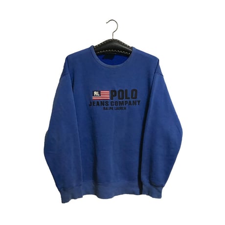 【USED】90'S POLO JEANS EMBROIDERY SWEATSHIRT