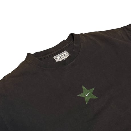 【USED】00's NIKE vintage One Star Athletics T-shirt Black Fade
