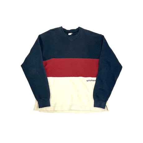 【USED】90'S STUSSY SWITCHING SWEATSHIRT