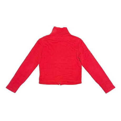 【USED】90's DKNY JEANS Red Zip-Up Sweat Jacket Cropped Fit