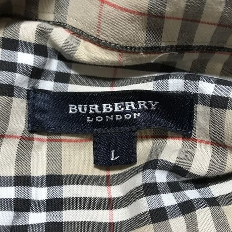 【USED】BURBERRY LONDON NOVA CHECK S/S B.D SHIRT