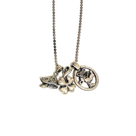 【USED】90's Grateful Dead SILVER925 3-CHARM NECKLACE