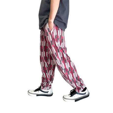 【USED】80'S-90'S KNIFE PATTERNS EASY PANTS