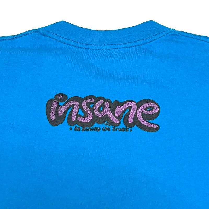 USED】90's insane Look into my eyes T-SHIRT SKY USED】90's insane Look into my eyes T-SHIRT SKY