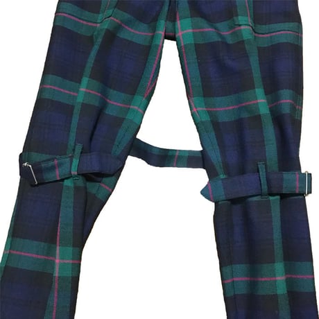 【USED】90'S VIVIENNE WESTWOOD PINK GORDON WOOL BONDAGE TROUSERS