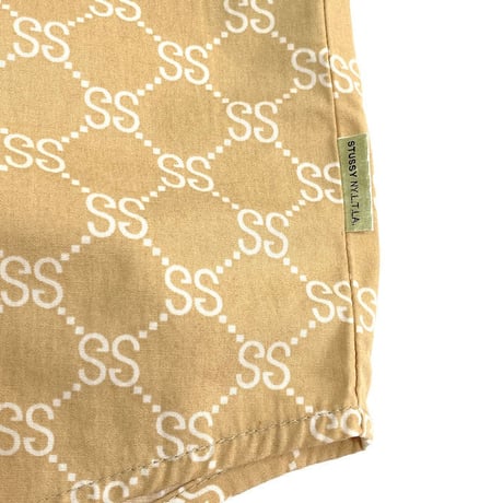 【USED】90'S STUSSY SS MONOGRAM S/S SHIRT
