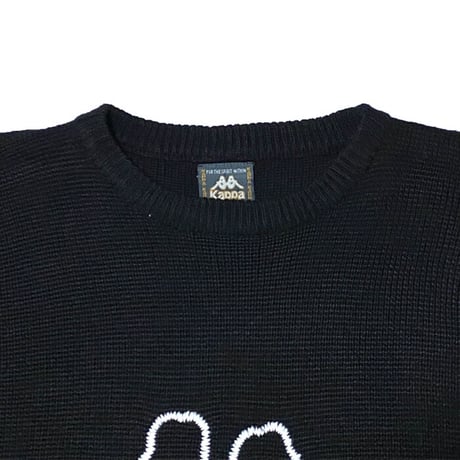 【USED】00'S KAPPA LOGO KNIT SWEATER