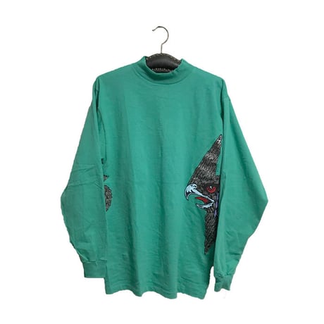 【DEAD STOCK】80'S POWELL "TONY HAWK" L/S T-SHIRT LIME GREEN