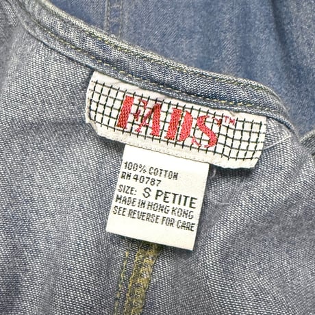 【USED】80's FADS DENIM N/S MINI DRESS