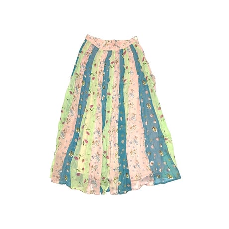 【USED】90's SANDY STARKMAN 3-COLORS FLOWER LONG SKIRT