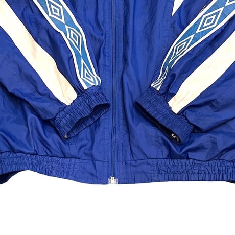 【USED】90'S UMBRO POLY TRACK JACKET BIG LOGO BLUE
