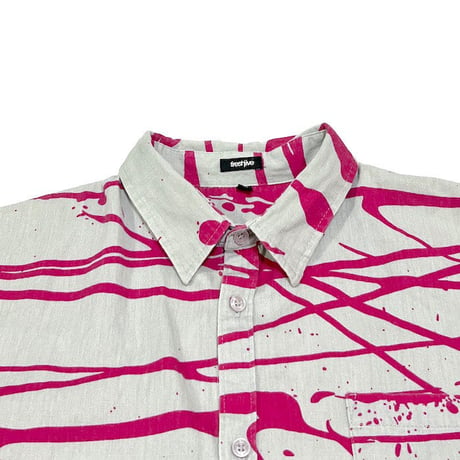 【USED】90'S-00'S FRESHJIVE SPLASH PRINT S/S SHIRT