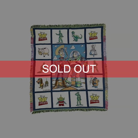 【USED】90's-00's DISNEY TOY STORY WOVEN BLANKET