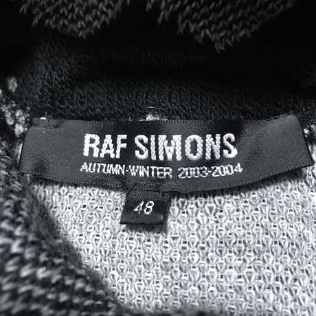 【USED】RAF SIMONS 2003-2004 AW "CLOSER" OVERSIZED SNOW PATTERN HI-NECK KNIT