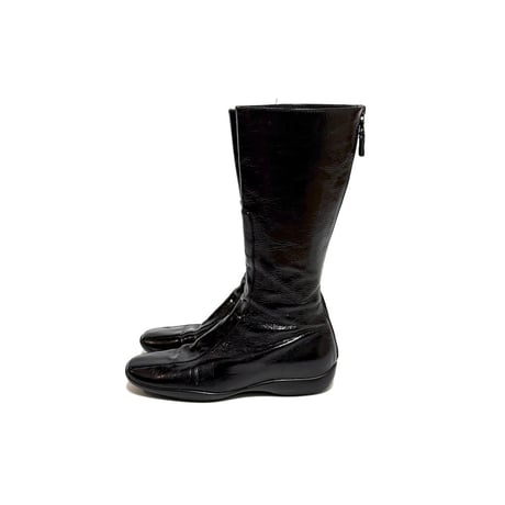 【USED】PRADA LINEA ROSSA PATENT LEATHER LONG BOOTS