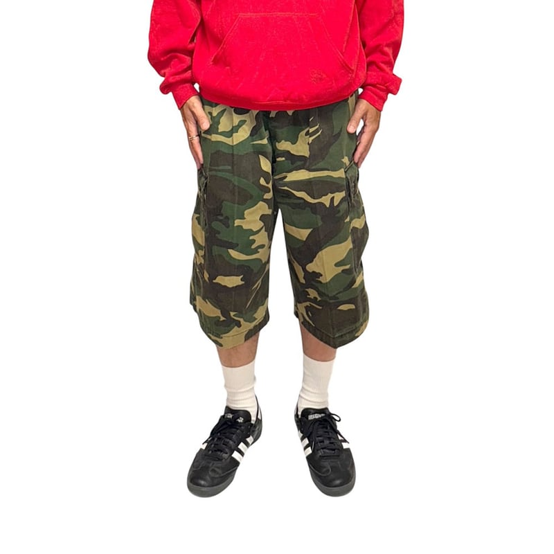 パンツ 90s oldstussy camo buggy shorts USED】90's Bootleg STUSSY Camo Cargo Shorts | K