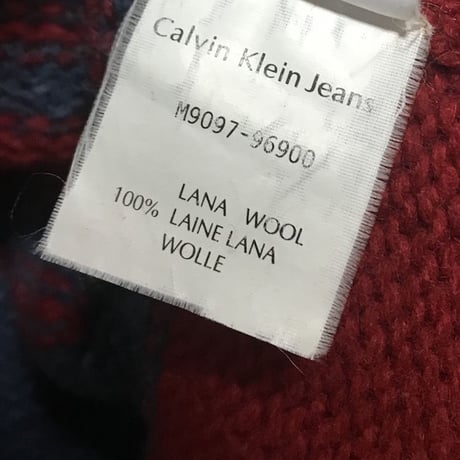 【USED】90'S CK CALVIN KLEIN JEANS HI-NECK WOOL SWEATER