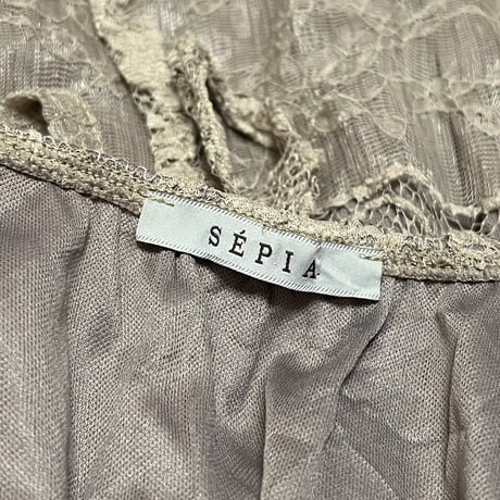 【USED】00's SEPIA FAIRY GRUNGE LACE DRESS