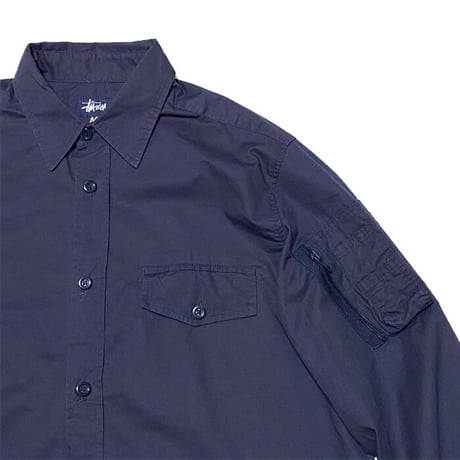 【USED】90'S STUSSY UTILITY POCKET SHIRT