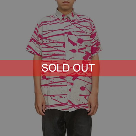 【USED】90'S-00'S FRESHJIVE SPLASH PRINT S/S SHIRT