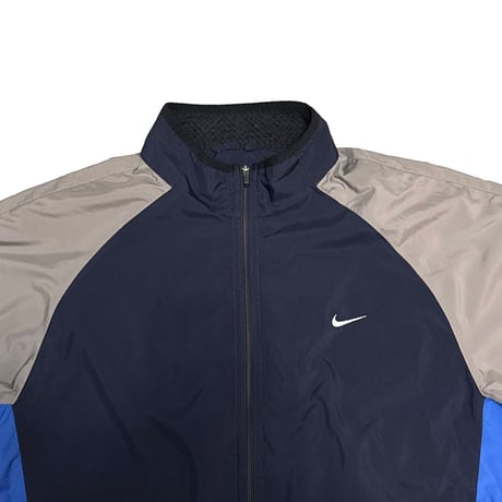 【USED】00's NIKE Panelled Track Jacket Navy × Grey × Blue Colorway
