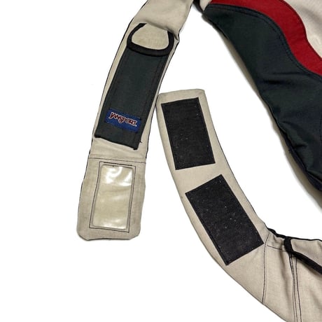 【USED】90's-00's JANSPORT Sling backpack Gray×Red×Beige