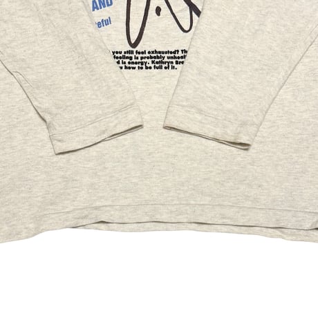 【USED】80's-90's "COVER YOUR EARS" UK Dance Culture Graphic L/S T-shirt