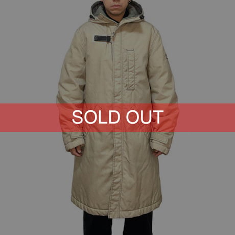 【USED】90'S ARMANI JEANS BALLISTIC NYLON HOODED ZIP COAT