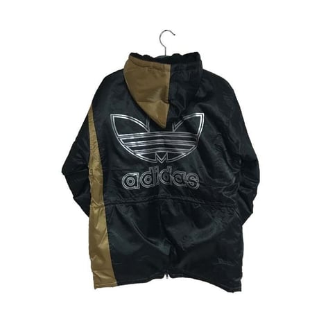 【UESD】80'S-90'S ADIDAS OLD SCHOOL BOMBER BLOUSON BLACK × GOLD