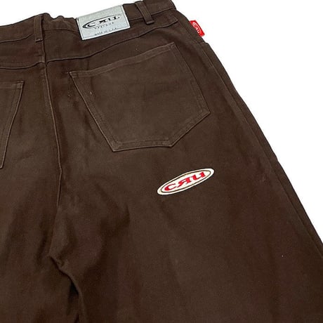 【USED】90'S CRU DESIGNS COTTON PANTS BROWN